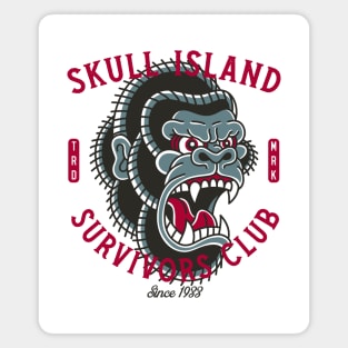 Skull Island Survivors Club - Gorilla - Vintage Traditional Tattoo Magnet